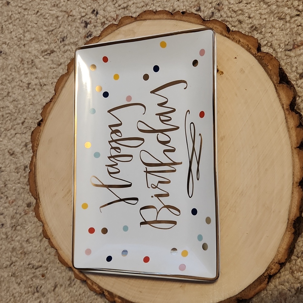 Slant Collections Happy Birthday Trinket Dish Francesca's